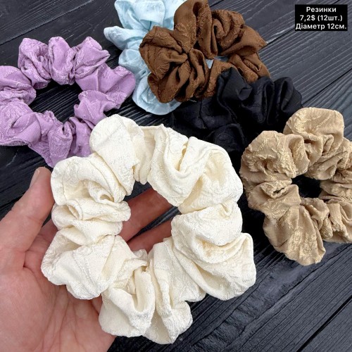 Резинки для волосся 10367 (за 12 шт.) Діаметр 12см.